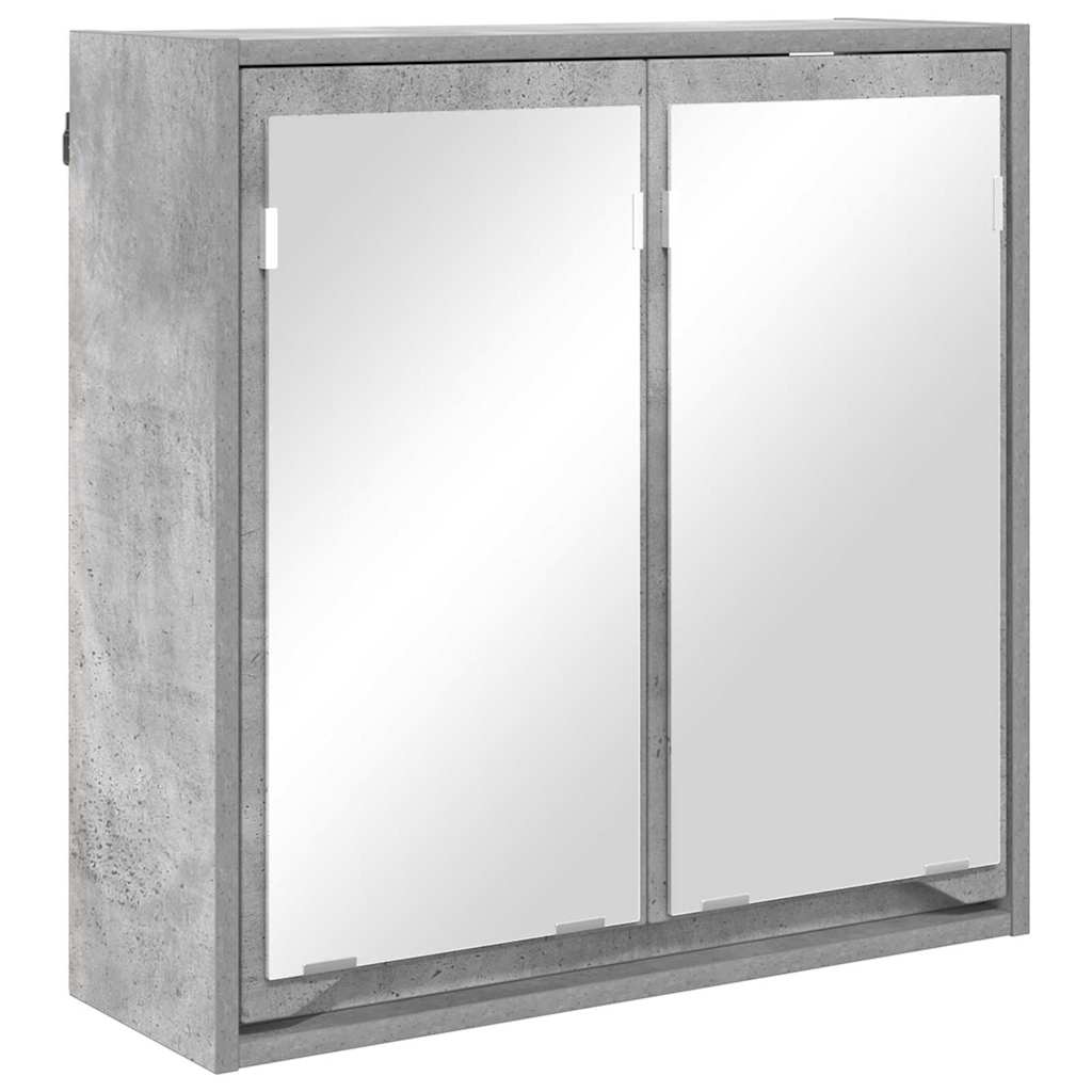 Mobiletto per specchio da bagno Grigio cemento 60 x 20 x 60 cm
