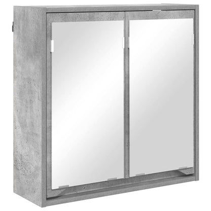 Mobiletto per specchio da bagno Grigio cemento 60 x 20 x 60 cm