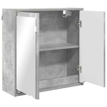 Mobiletto per specchio da bagno Grigio cemento 60 x 20 x 60 cm