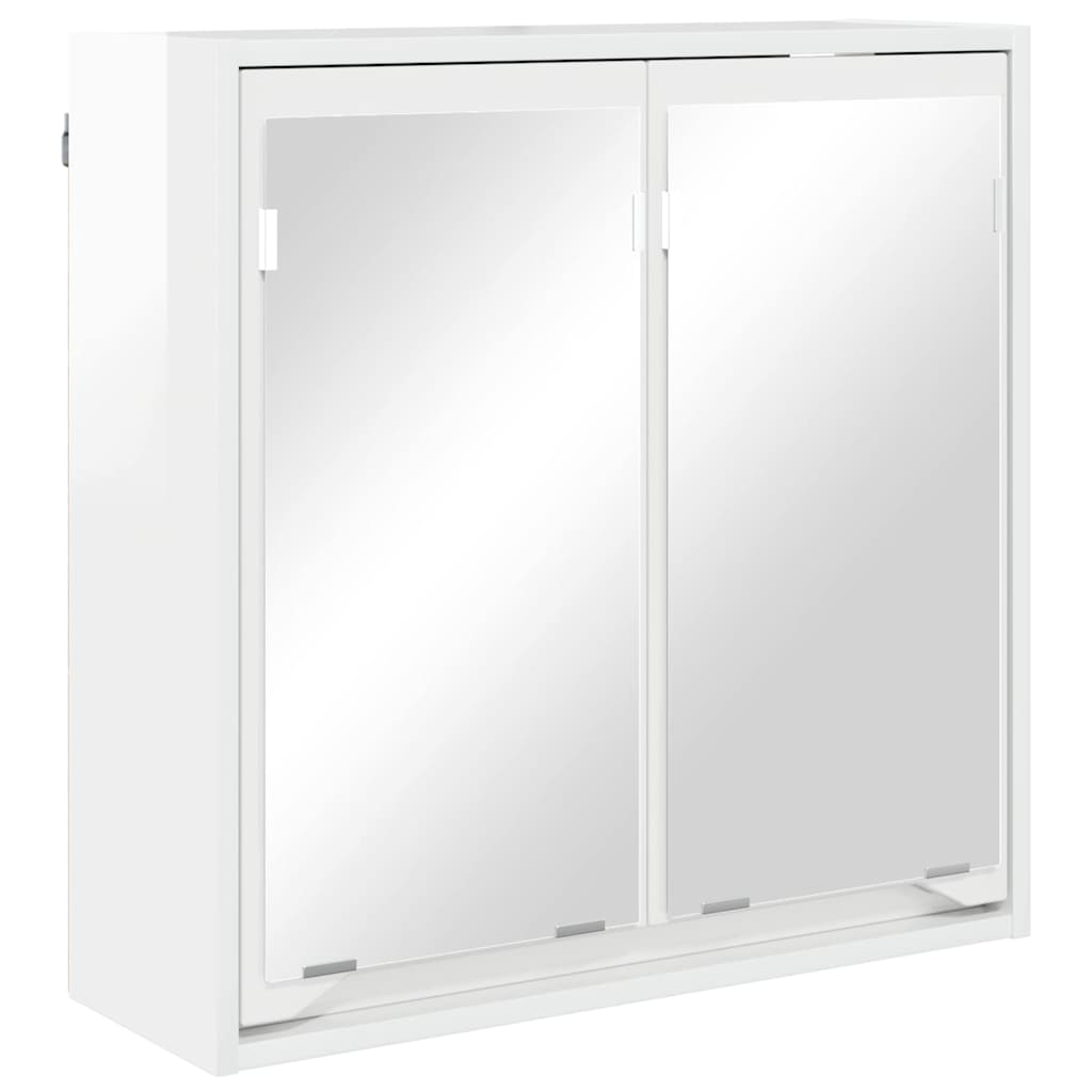 Mobiletto per specchio da bagno Bianco Lucido 60 x 20 x 60 cm