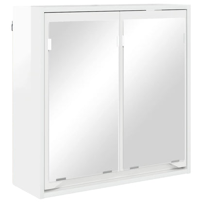 Mobiletto per specchio da bagno Bianco Lucido 60 x 20 x 60 cm