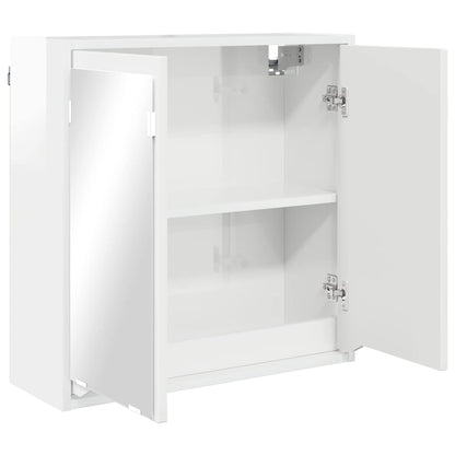 Mobiletto per specchio da bagno Bianco Lucido 60 x 20 x 60 cm