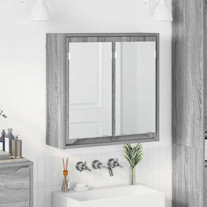 Mobiletto per specchio da bagno Grigio Sonoma 60 x 20 x 60 cm