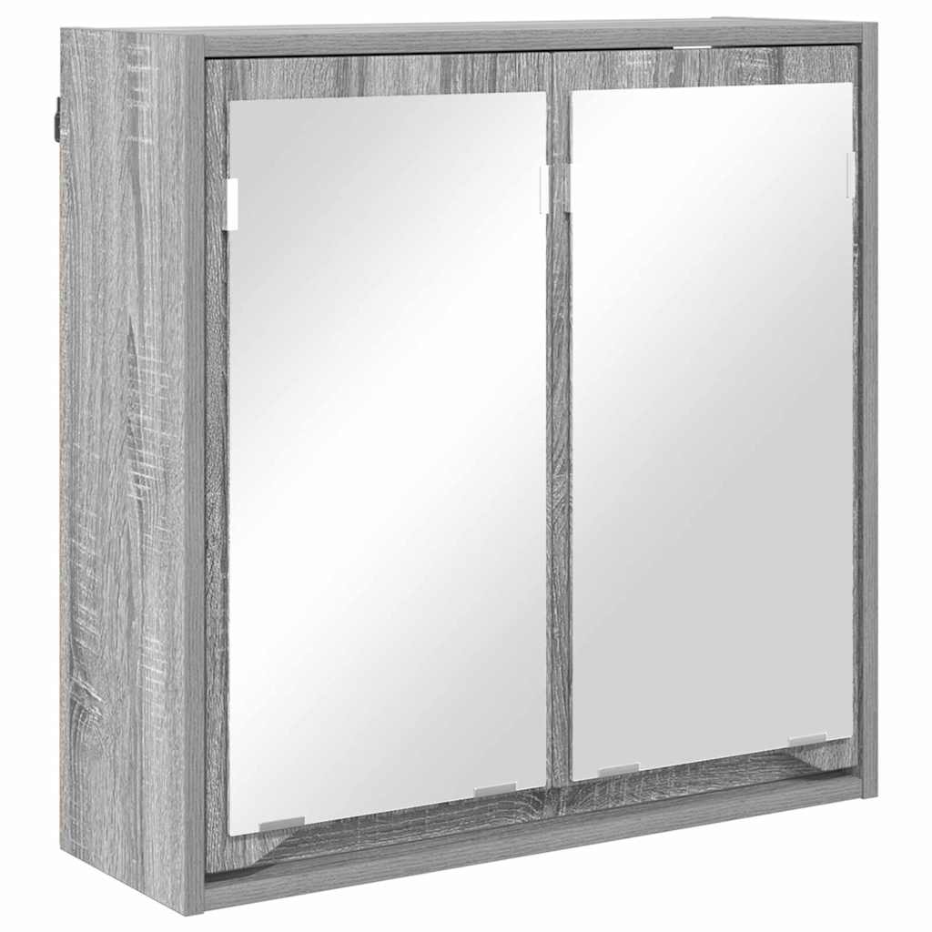 Mobiletto per specchio da bagno Grigio Sonoma 60 x 20 x 60 cm