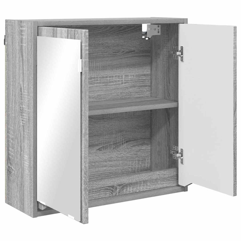 Mobiletto per specchio da bagno Grigio Sonoma 60 x 20 x 60 cm