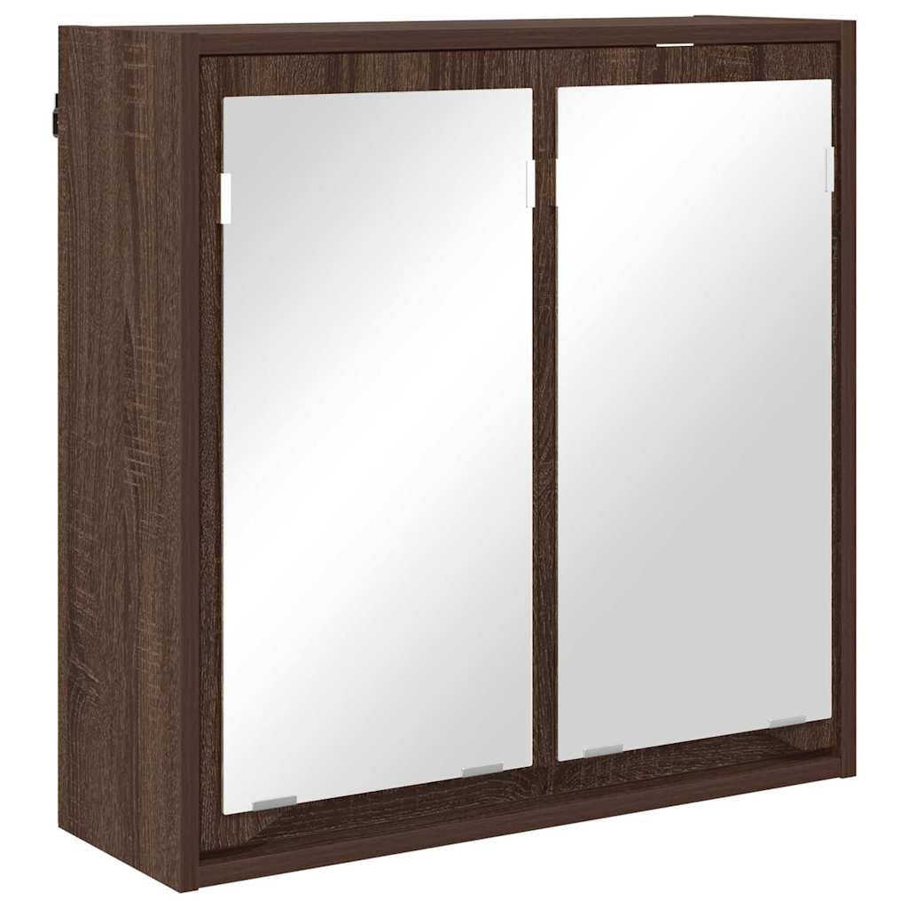 Mobiletto per specchio da bagno Rovere Marrone 60 x 20 x 60 cm