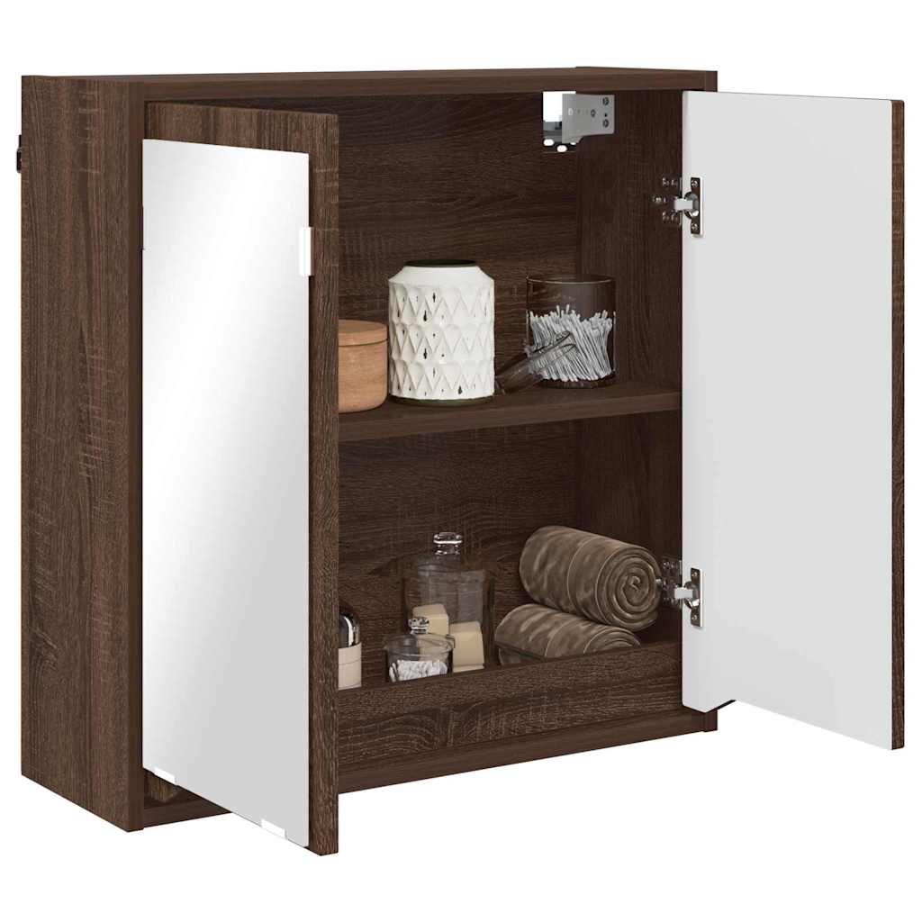 Mobiletto per specchio da bagno Rovere Marrone 60 x 20 x 60 cm