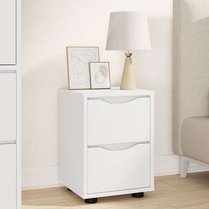 Comodino Bianco 30,5 x 30 x 43 cm Legno multistrato