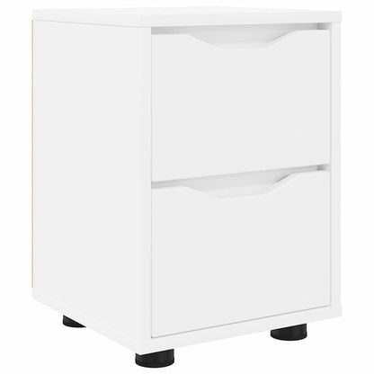 Comodino Bianco 30,5 x 30 x 43 cm Legno multistrato