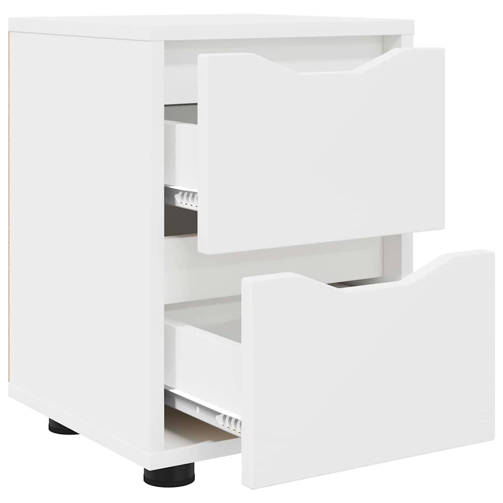 Comodino Bianco 30,5 x 30 x 43 cm Legno multistrato