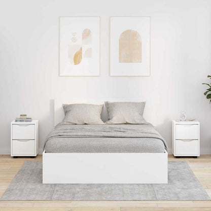 Comodini 2 pcs Bianco 30,5 x 30 x 43 cm Legno multistrato