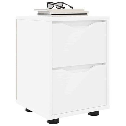Comodini 2 pcs Bianco 30,5 x 30 x 43 cm Legno multistrato