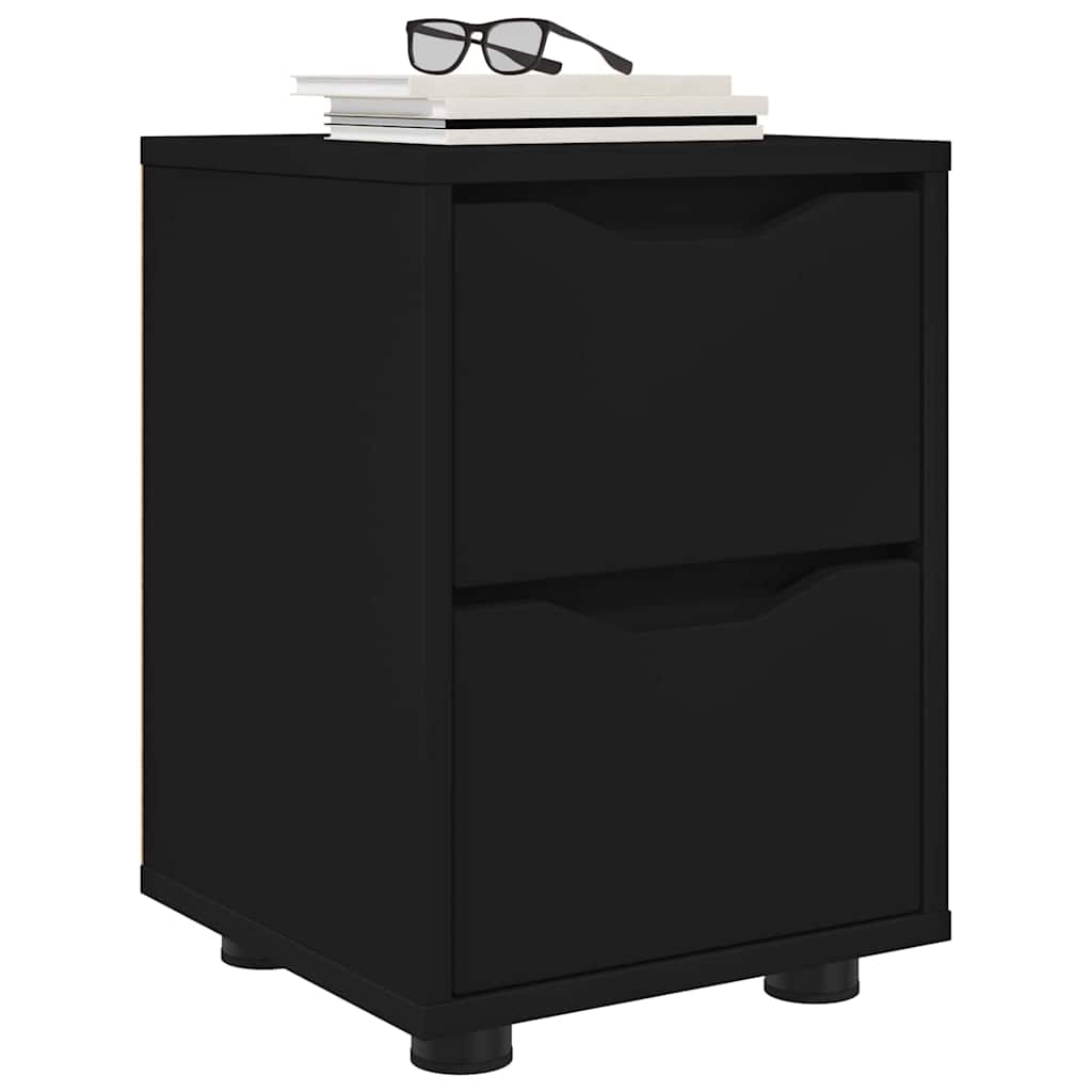 Comodini 2 pcs Nero 30,5 x 30 x 43 cm Legno multistrato