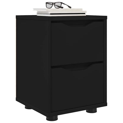 Comodini 2 pcs Nero 30,5 x 30 x 43 cm Legno multistrato