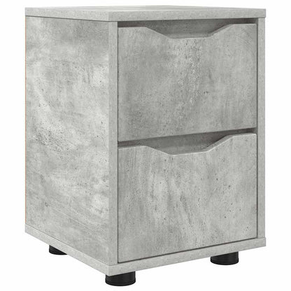 Comodino Grigio cemento 30,5 x 30 x 43 cm Legno multistrato