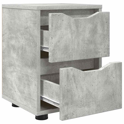 Comodino Grigio cemento 30,5 x 30 x 43 cm Legno multistrato