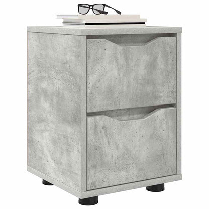 Comodino Grigio cemento 30,5 x 30 x 43 cm Legno multistrato