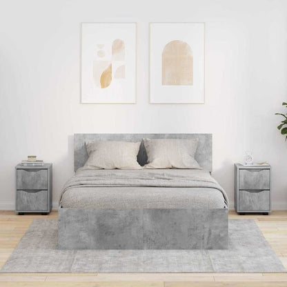 Comodini con cassetto 2 pcs Grigio cemento 30,5 x 30 x 43 cm