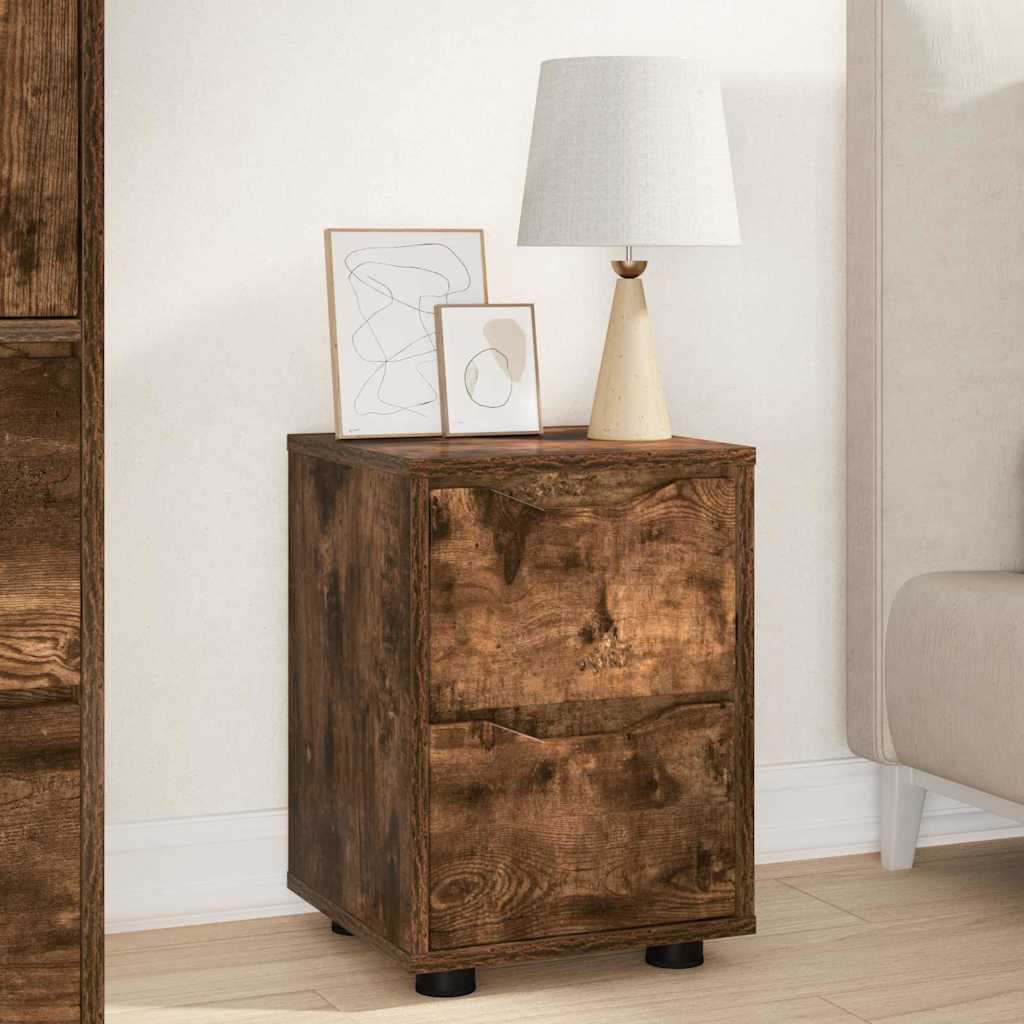Comodino Rovere fumÃ© 30,5 x 30 x 43 cm Legno multistrato
