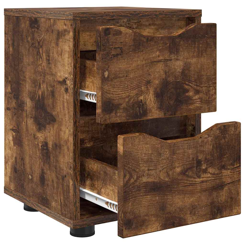 Comodini 2 pcs Rovere fumÃ© 30,5 x 30 x 43 cm Legno multistrato