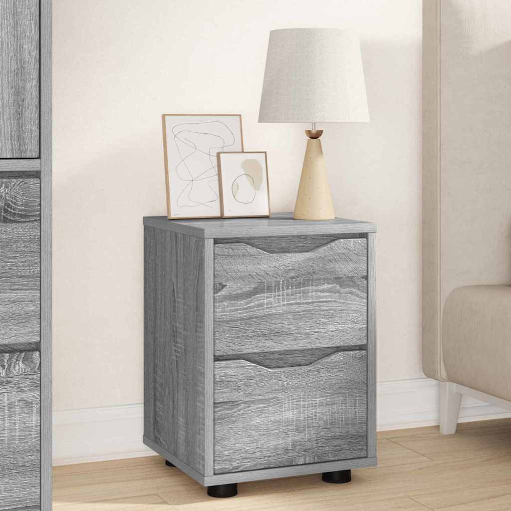 Comodino Grigio Sonoma 30,5 x 30 x 43 cm Legno multistrato