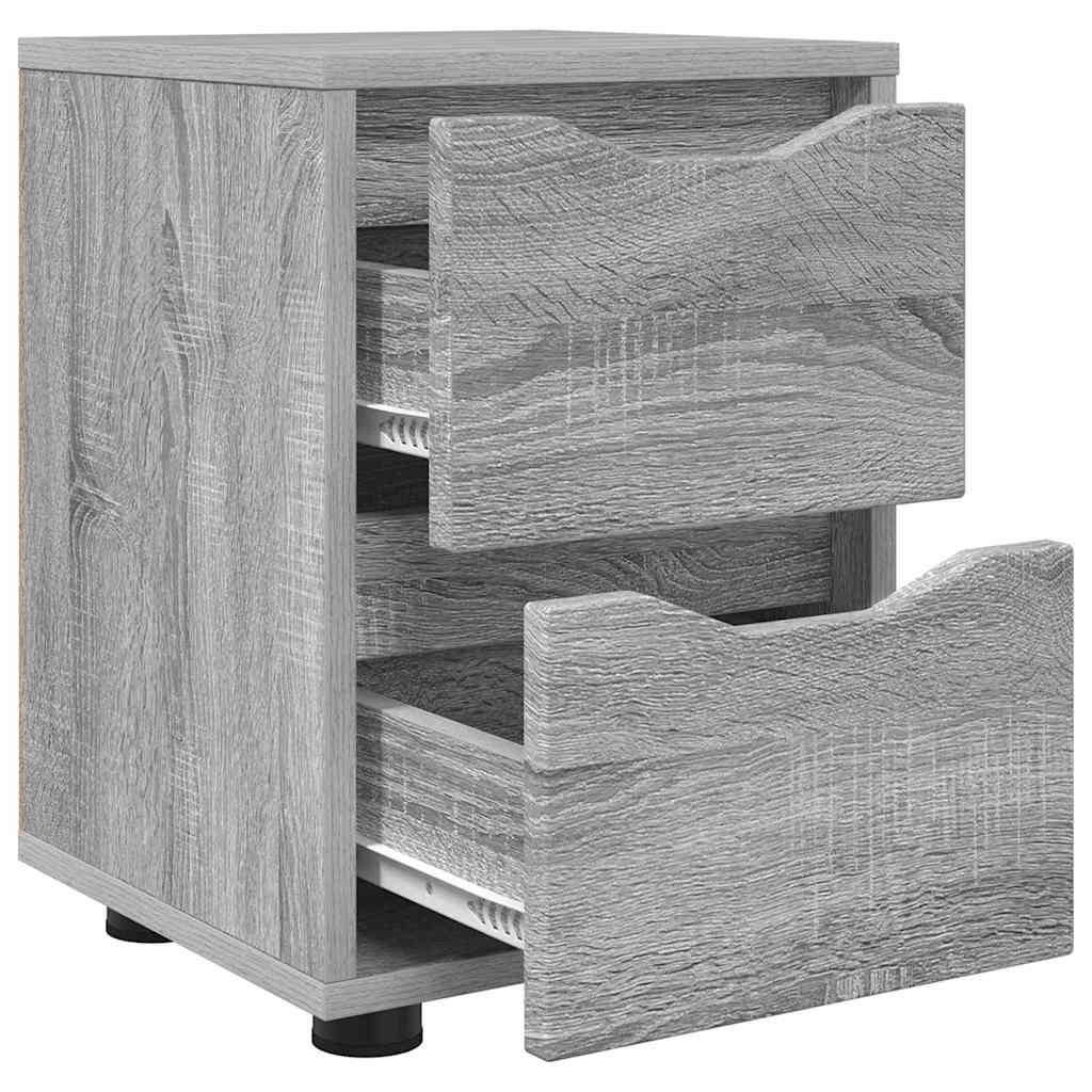Comodino Grigio Sonoma 30,5 x 30 x 43 cm Legno multistrato