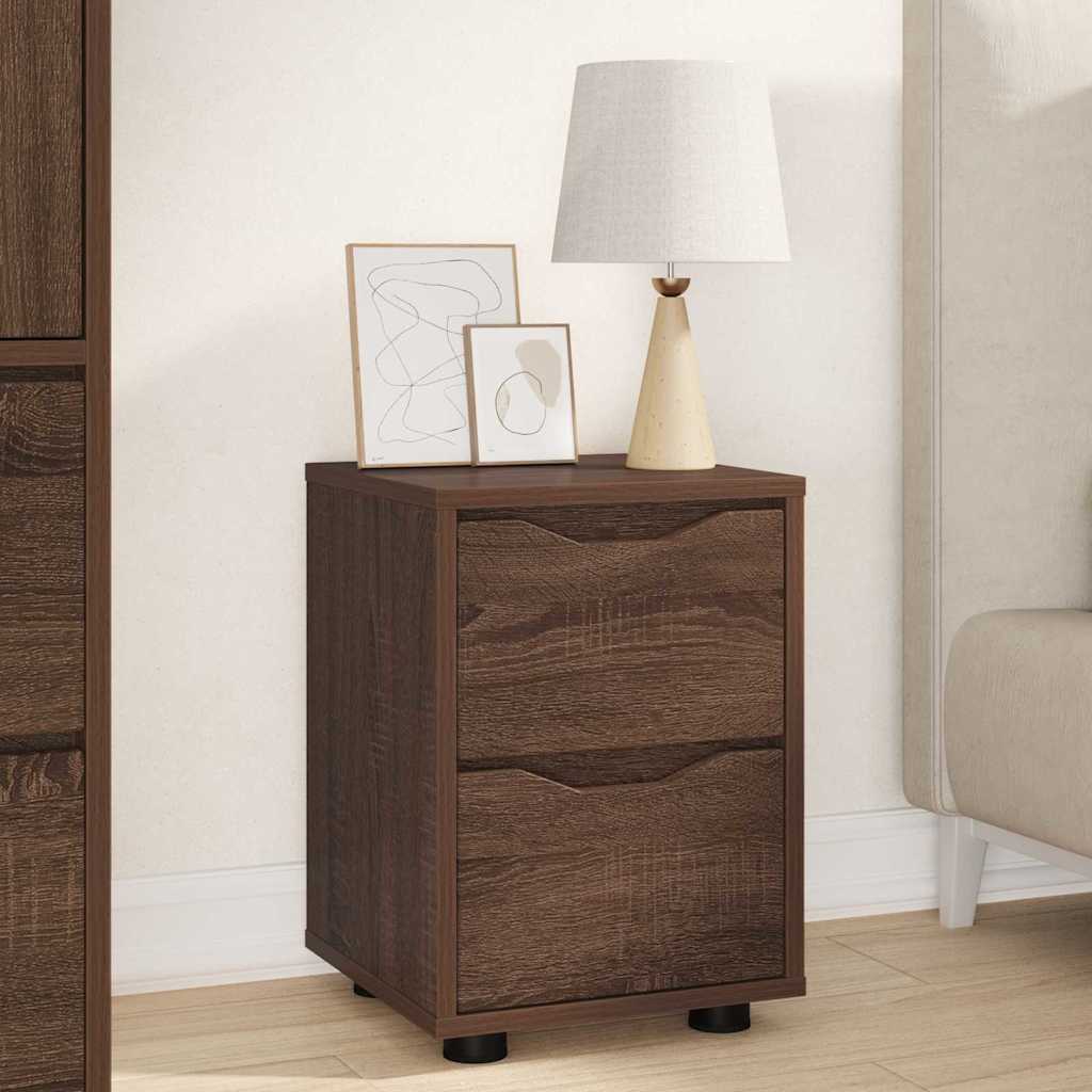 Comodino Rovere Marrone 30,5 x 30 x 43 cm Legno multistrato