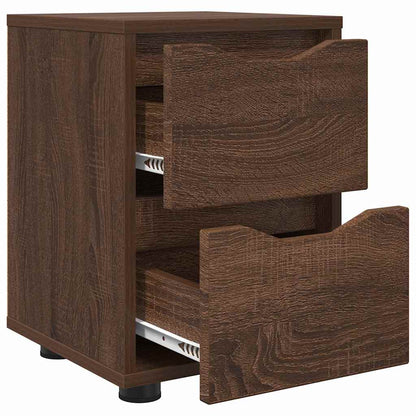 Comodini con cassetto 2 pcs Rovere Marrone 30,5 x 30 x 43 cm