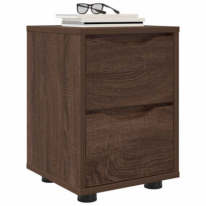 Comodini con cassetto 2 pcs Rovere Marrone 30,5 x 30 x 43 cm