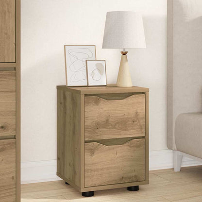 Comodino Rovere artigianale 30,5 x 30 x 43 cm Legno multistrato