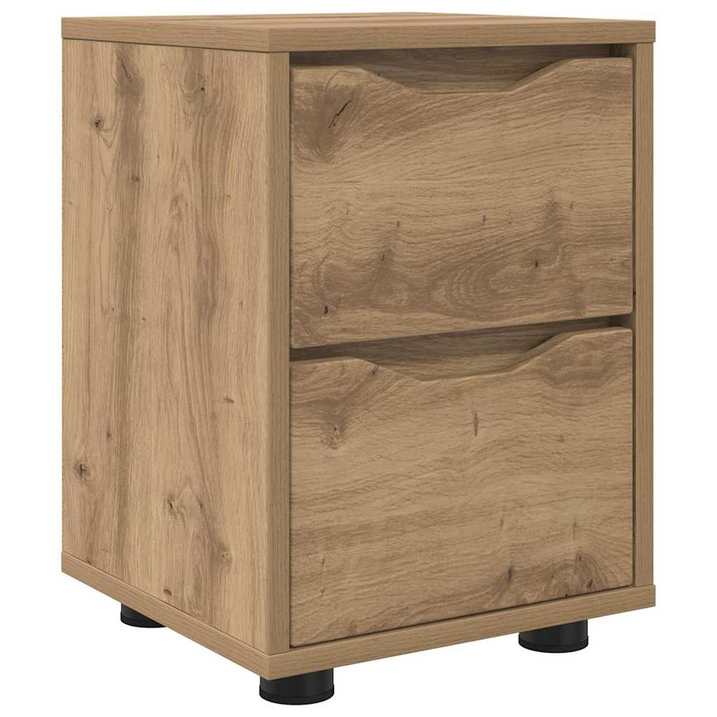 Comodino Rovere artigianale 30,5 x 30 x 43 cm Legno multistrato