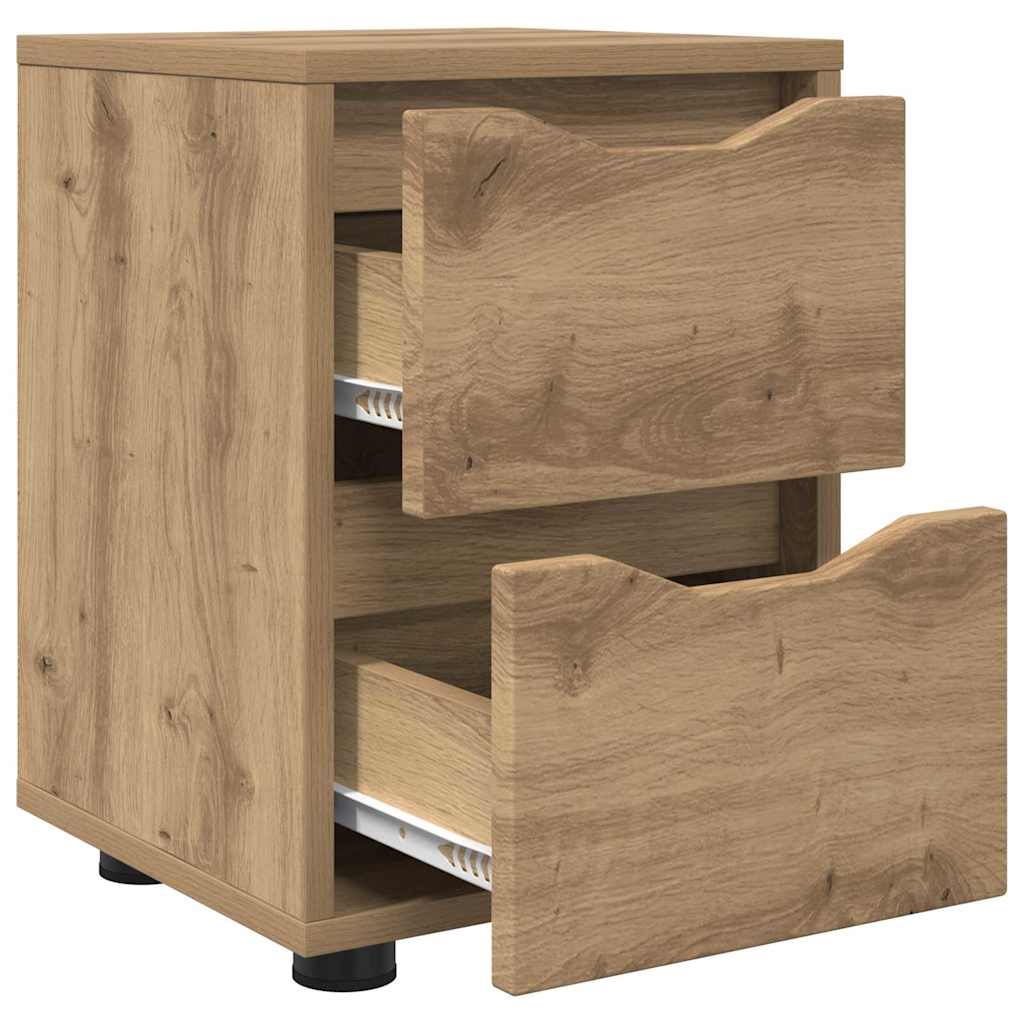 Comodino Rovere artigianale 30,5 x 30 x 43 cm Legno multistrato