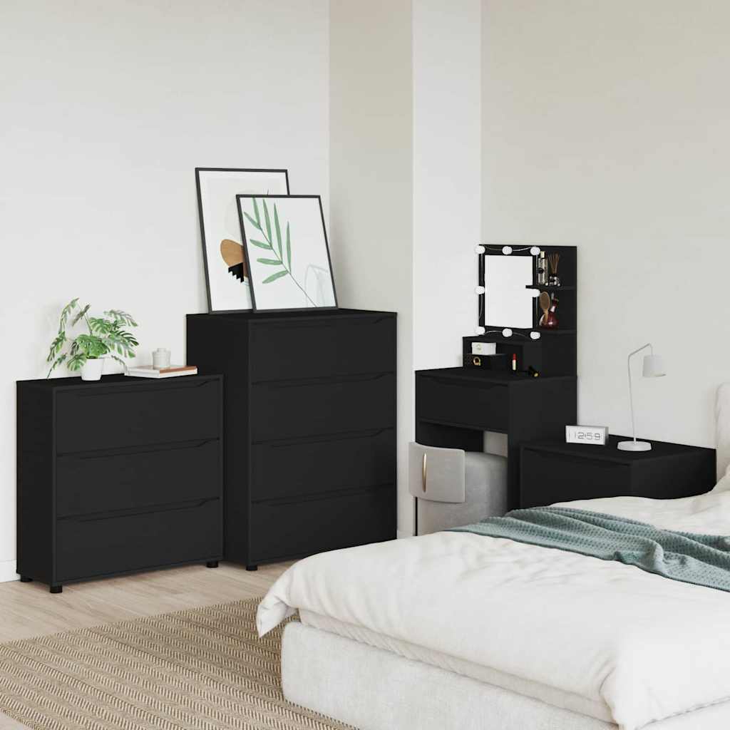 Armadio Nero 80 x 31 x 81 cm Legno multistrato