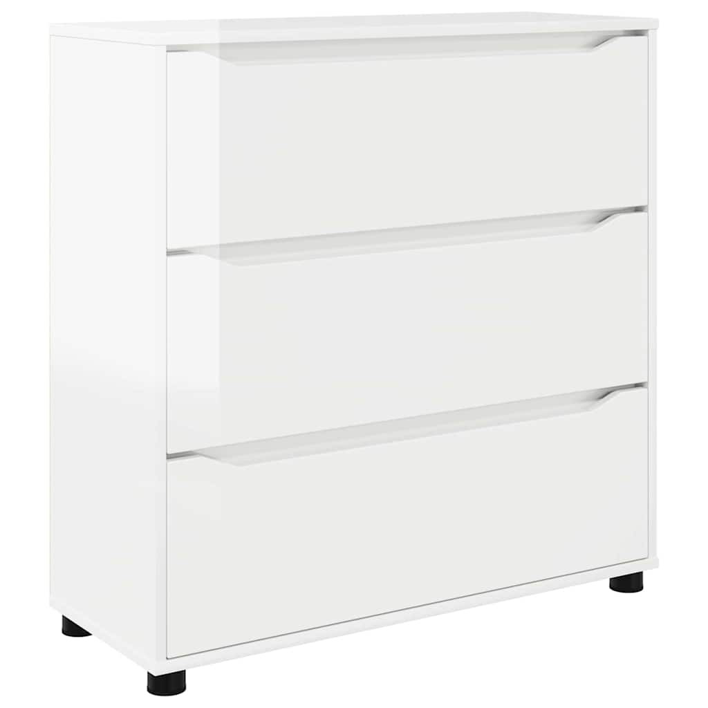 Armadio Bianco Lucido 80 x 31 x 81 cm Legno multistrato