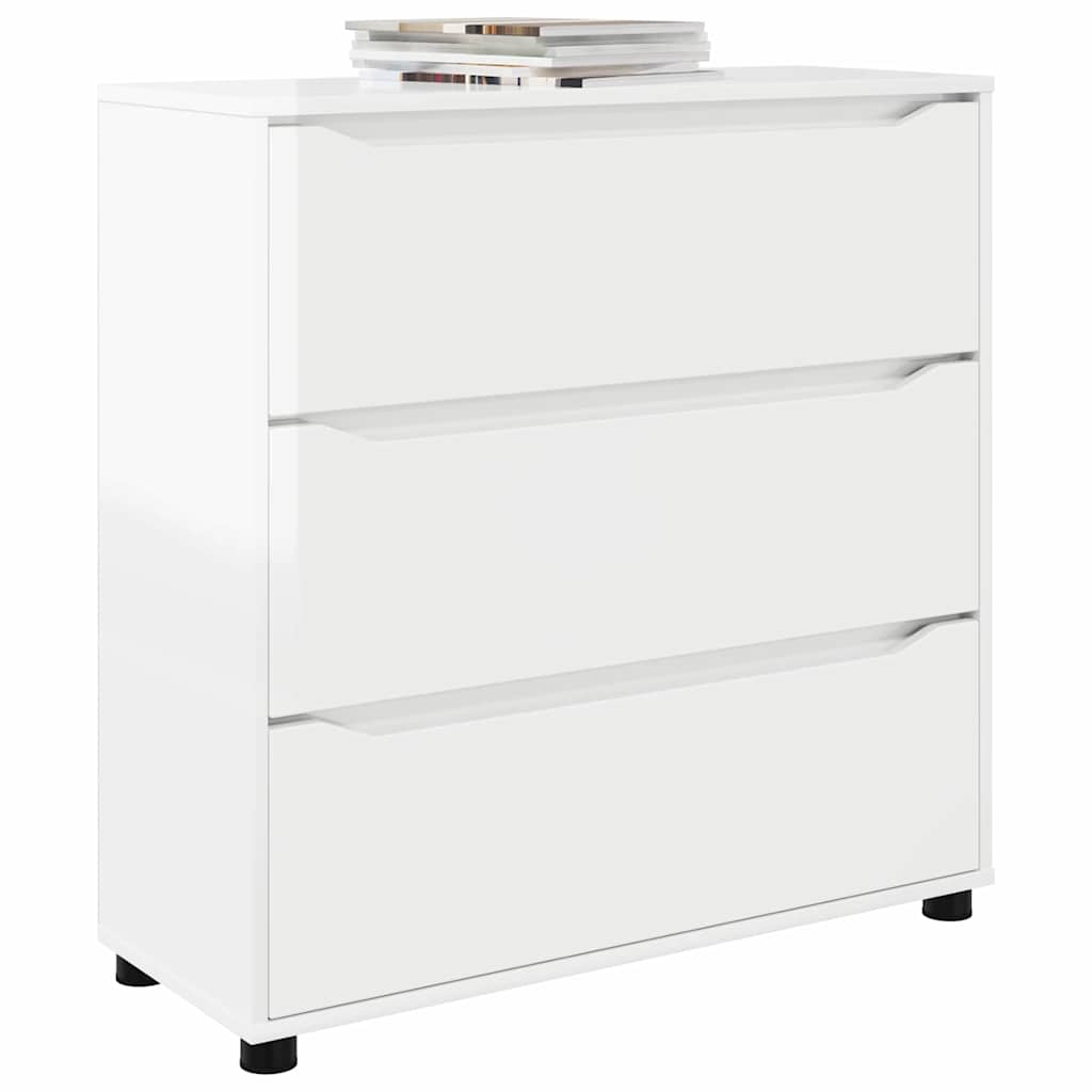 Armadio Bianco Lucido 80 x 31 x 81 cm Legno multistrato