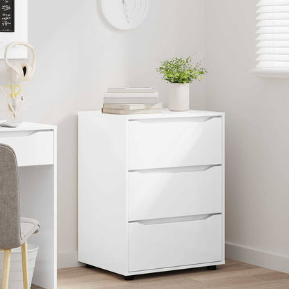 Armadio Bianco Lucido 60 x 48 x 81 cm Legno multistrato