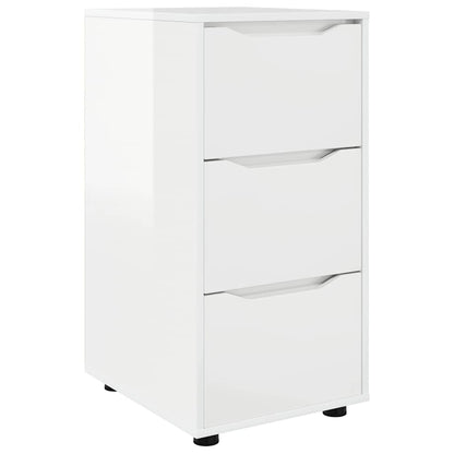Armadio Bianco Lucido 40 x 48 x 81 cm Legno multistrato