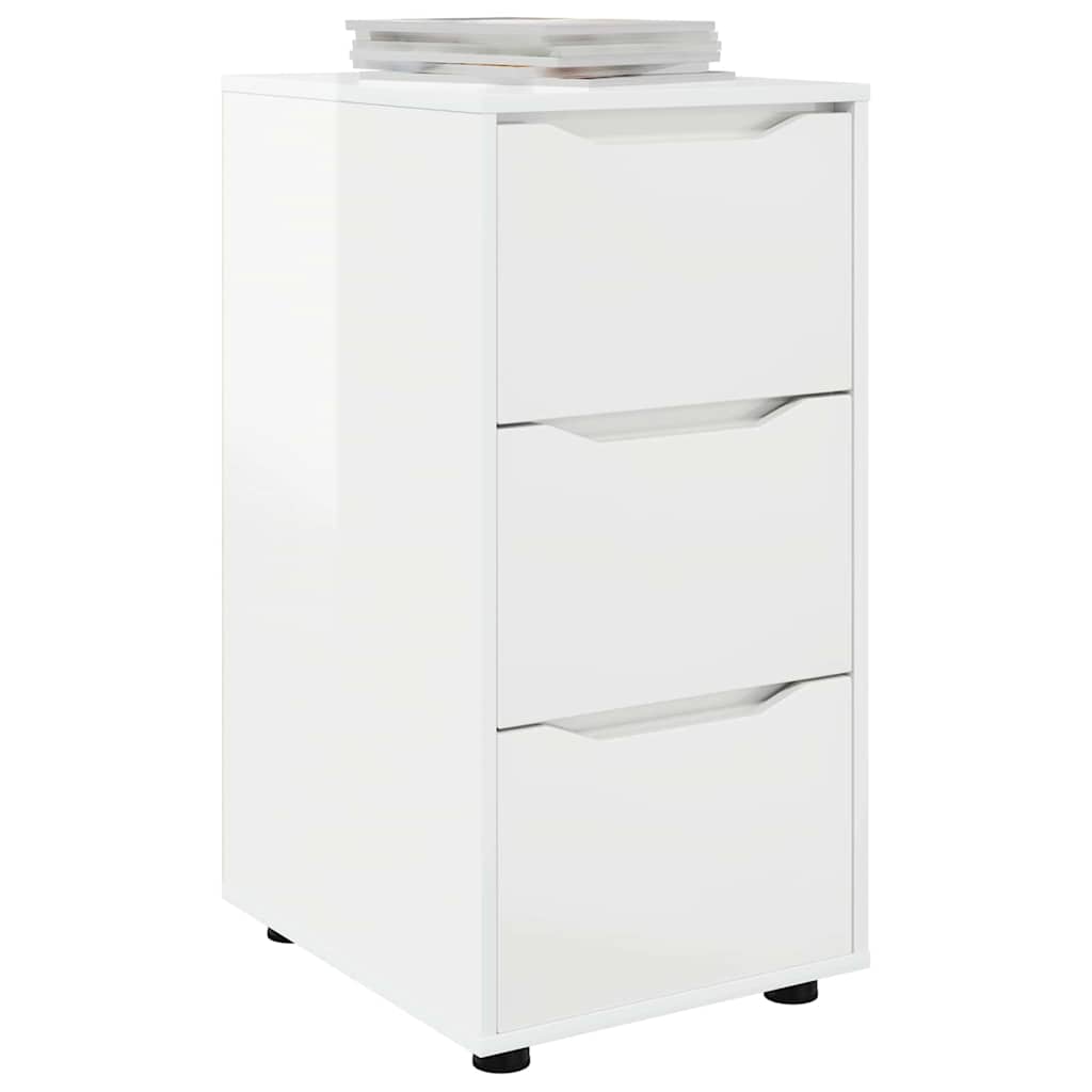 Armadio Bianco Lucido 40 x 48 x 81 cm Legno multistrato