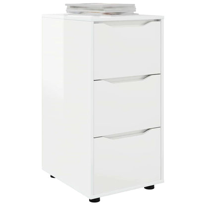 Armadio Bianco Lucido 40 x 48 x 81 cm Legno multistrato