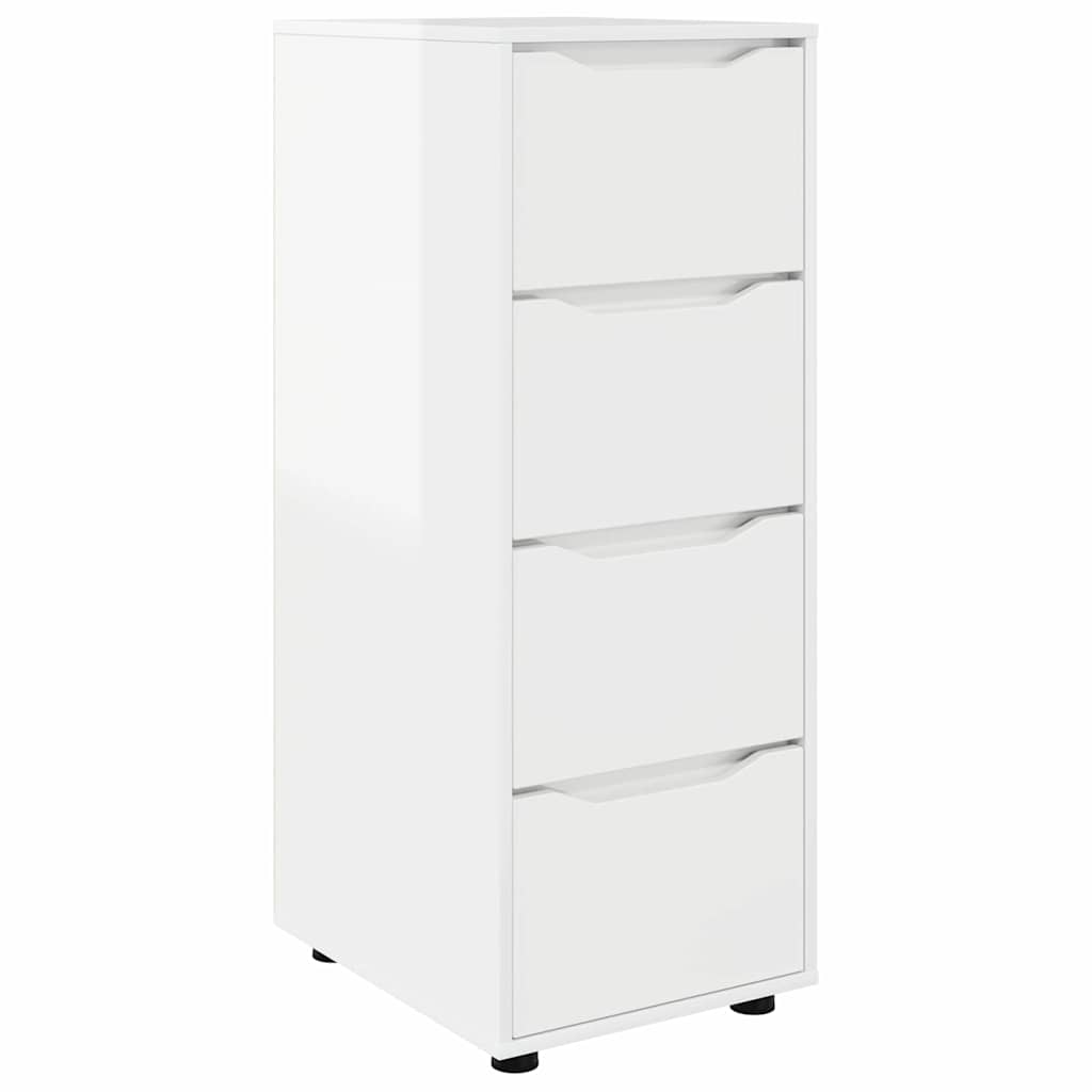Armadio Bianco Lucido 40 x 48 x 105 cm Legno multistrato