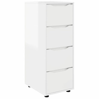 Armadio Bianco Lucido 40 x 48 x 105 cm Legno multistrato