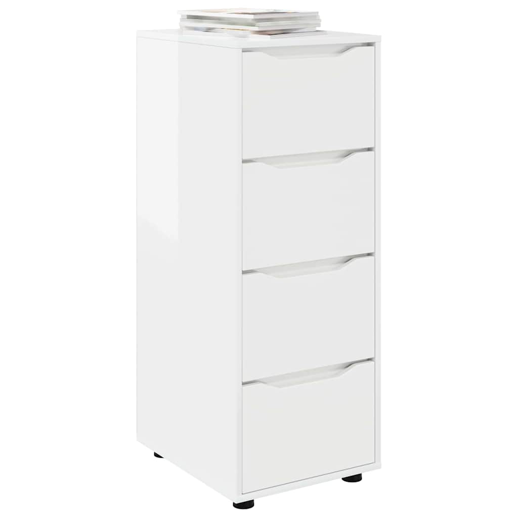Armadio Bianco Lucido 40 x 48 x 105 cm Legno multistrato