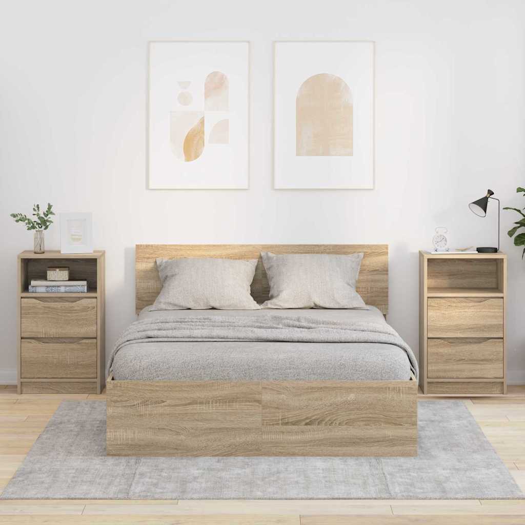 Comodini 2 pcs Rovere Sonoma 40 x 30 x 467 cm Legno multistrato