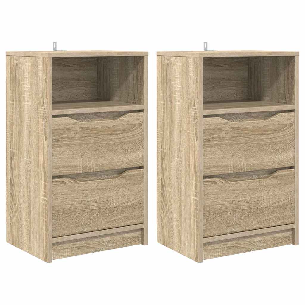 Comodini 2 pcs Rovere Sonoma 40 x 30 x 467 cm Legno multistrato