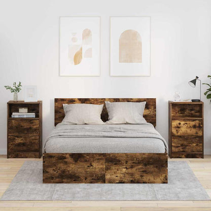 Comodini 2 pcs Rovere fumÃ© 40 x 30 x 467 cm Legno multistrato