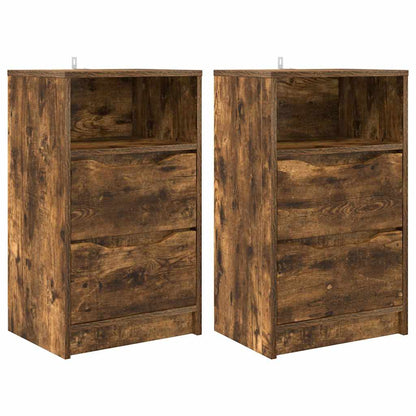 Comodini 2 pcs Rovere fumÃ© 40 x 30 x 467 cm Legno multistrato