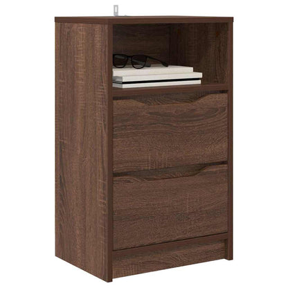 Comodini con cassetto 2 pcs Rovere Marrone 40 x 30 x 467 cm