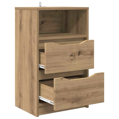 Comodini con cassetto 2 pcs Rovere artigianale 40 x 30 x 467 cm