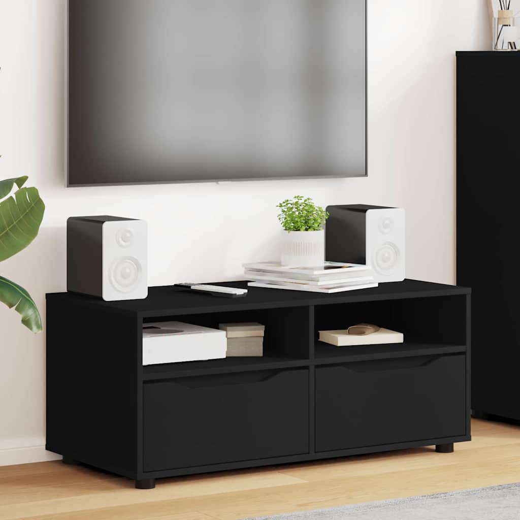 Mobile TV con cassetto Nero 100 x 48 x 43 cm Legno multistrato