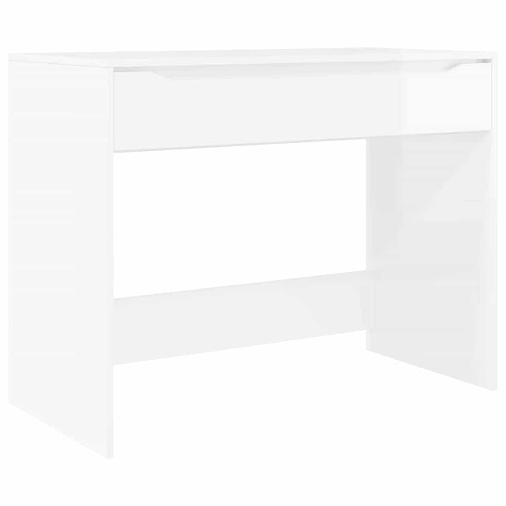 Scrivania Bianco Lucido 100 x 50 x 78 cm Legno multistrato